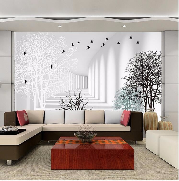 3D Wallpaper Abstract Woods for Wall Décor